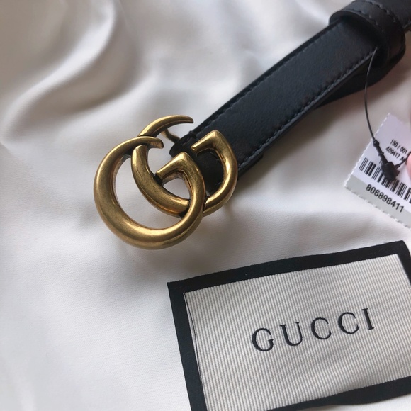 Gucci Leather Belt with Mini Double G Buckle main image 7
